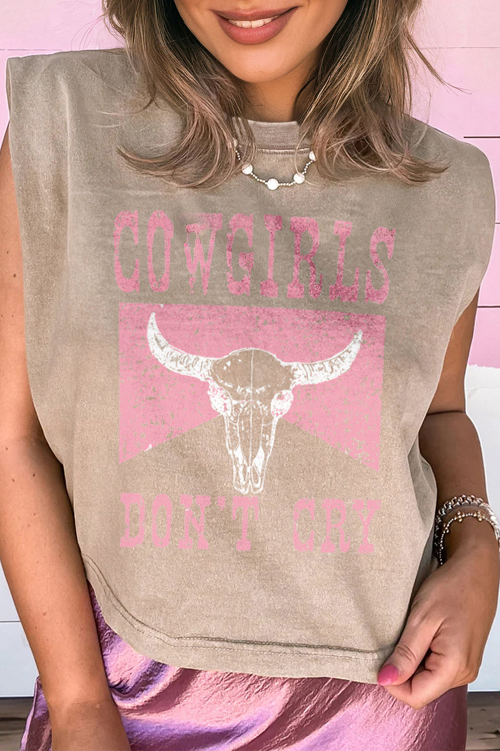 Cowgirls Don't Cry Graphic Tank Top