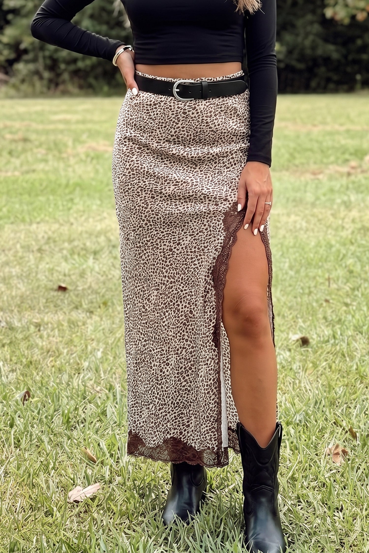 Wild Heart Leopard Lace Skirt