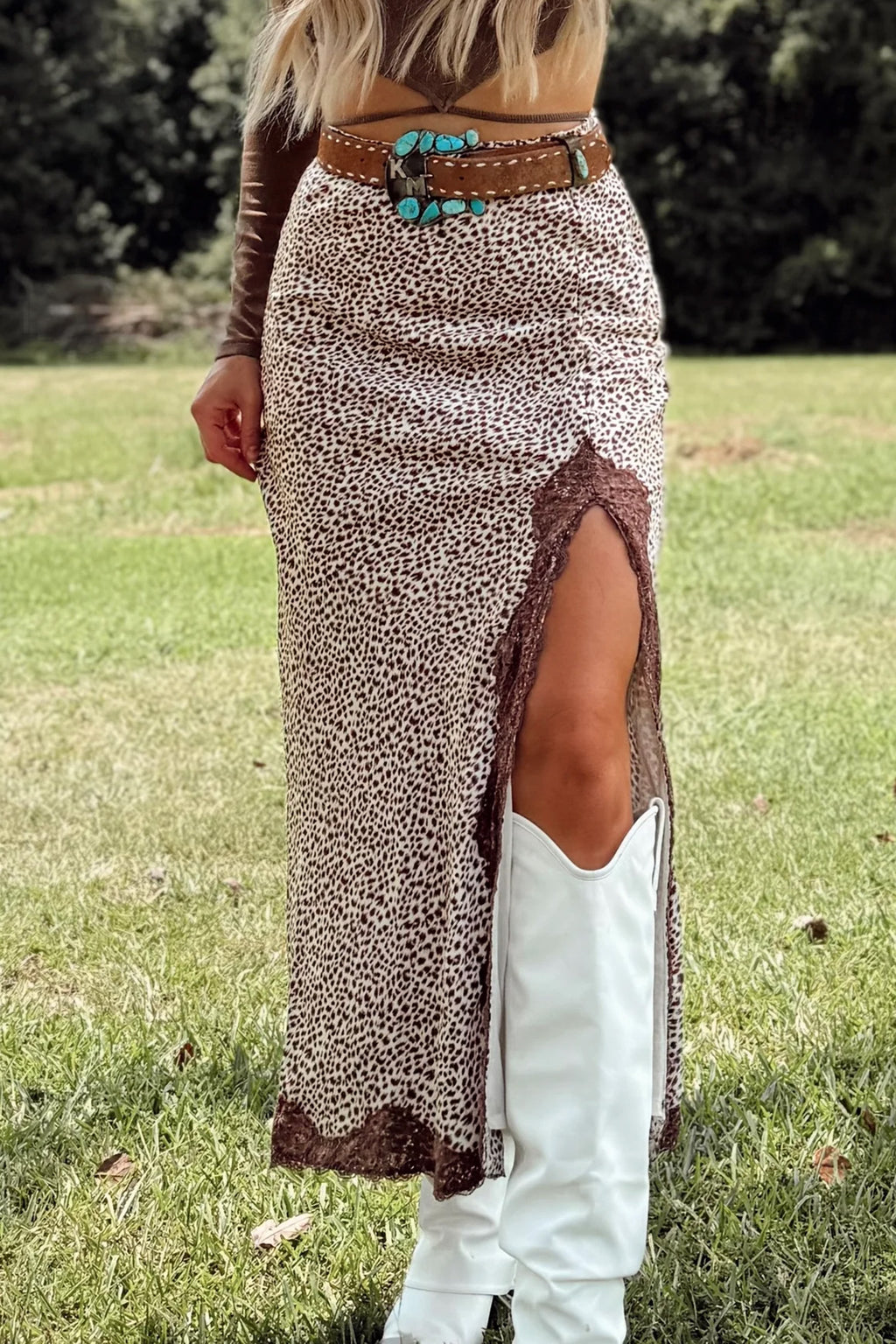 Wild Heart Leopard Lace Skirt