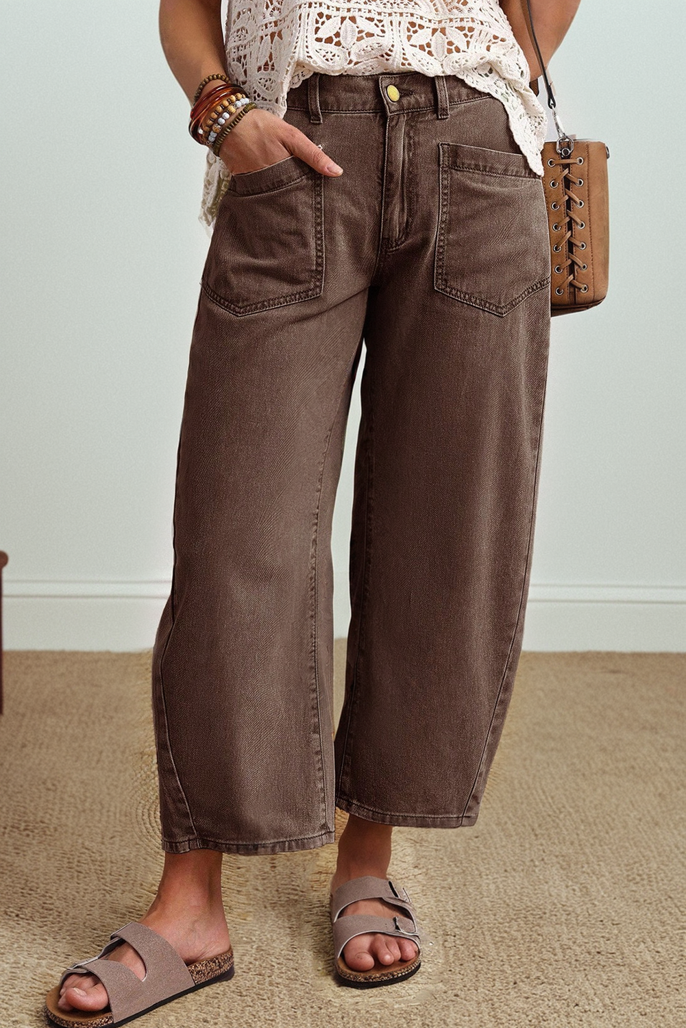 Mocha Muse Barrel Jeans