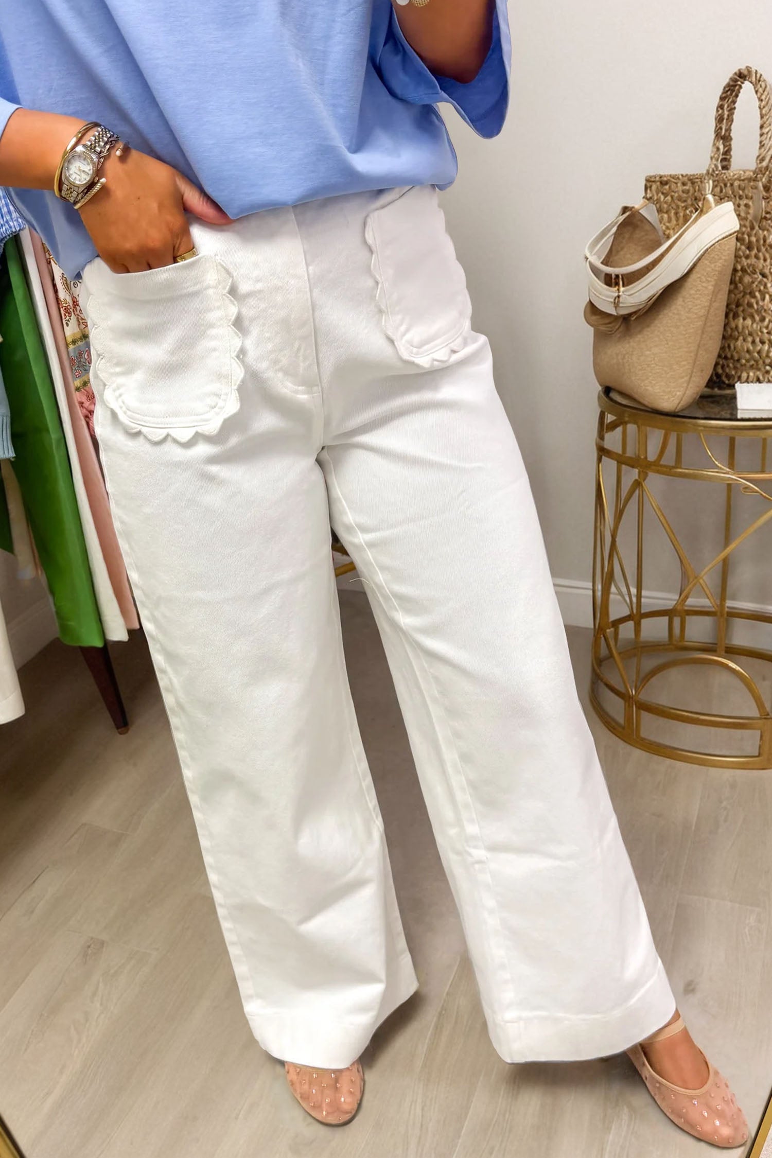 Scalloped Serenity Pants