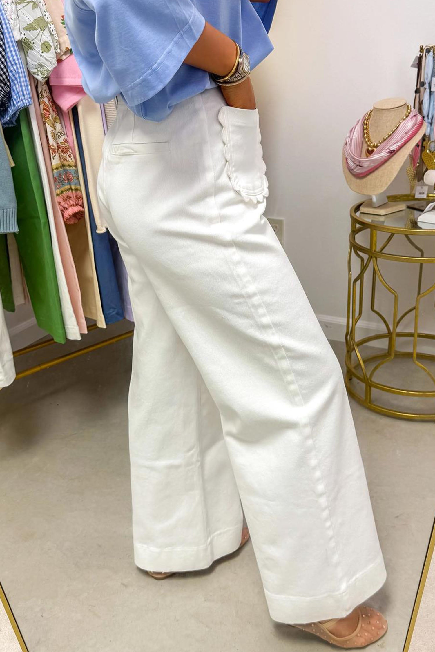 Scalloped Serenity Pants