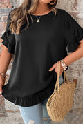 Midnight Escape Ruffle Top