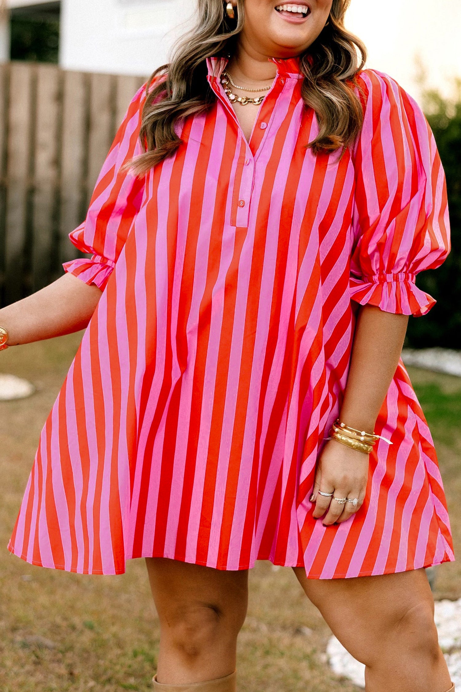 Sunset Sorbet Stripe Dress