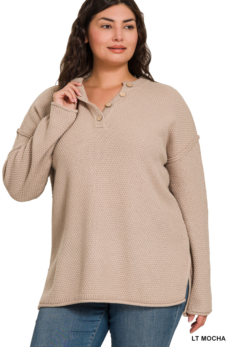 Simply Serene Top (Zenana-Mocha)