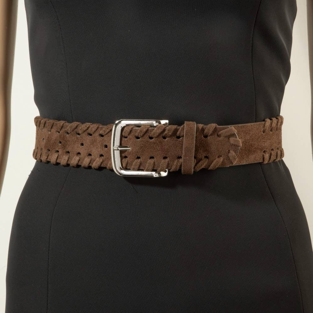 Leather Whipstitch Edge Belt