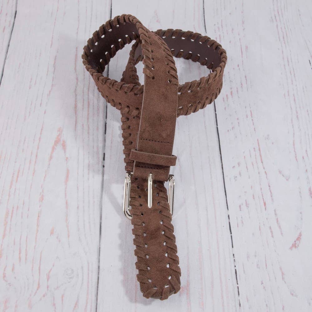 Leather Whipstitch Edge Belt