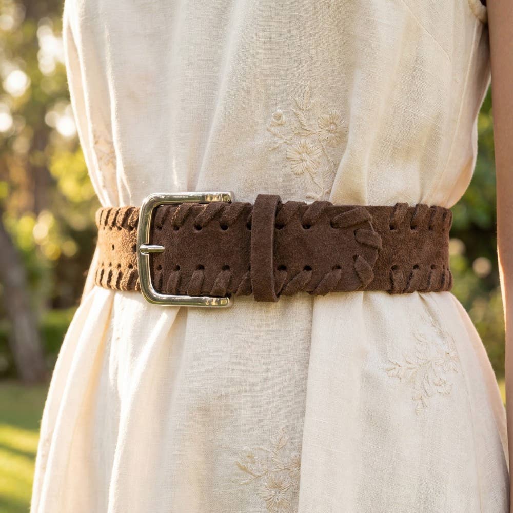 Leather Whipstitch Edge Belt