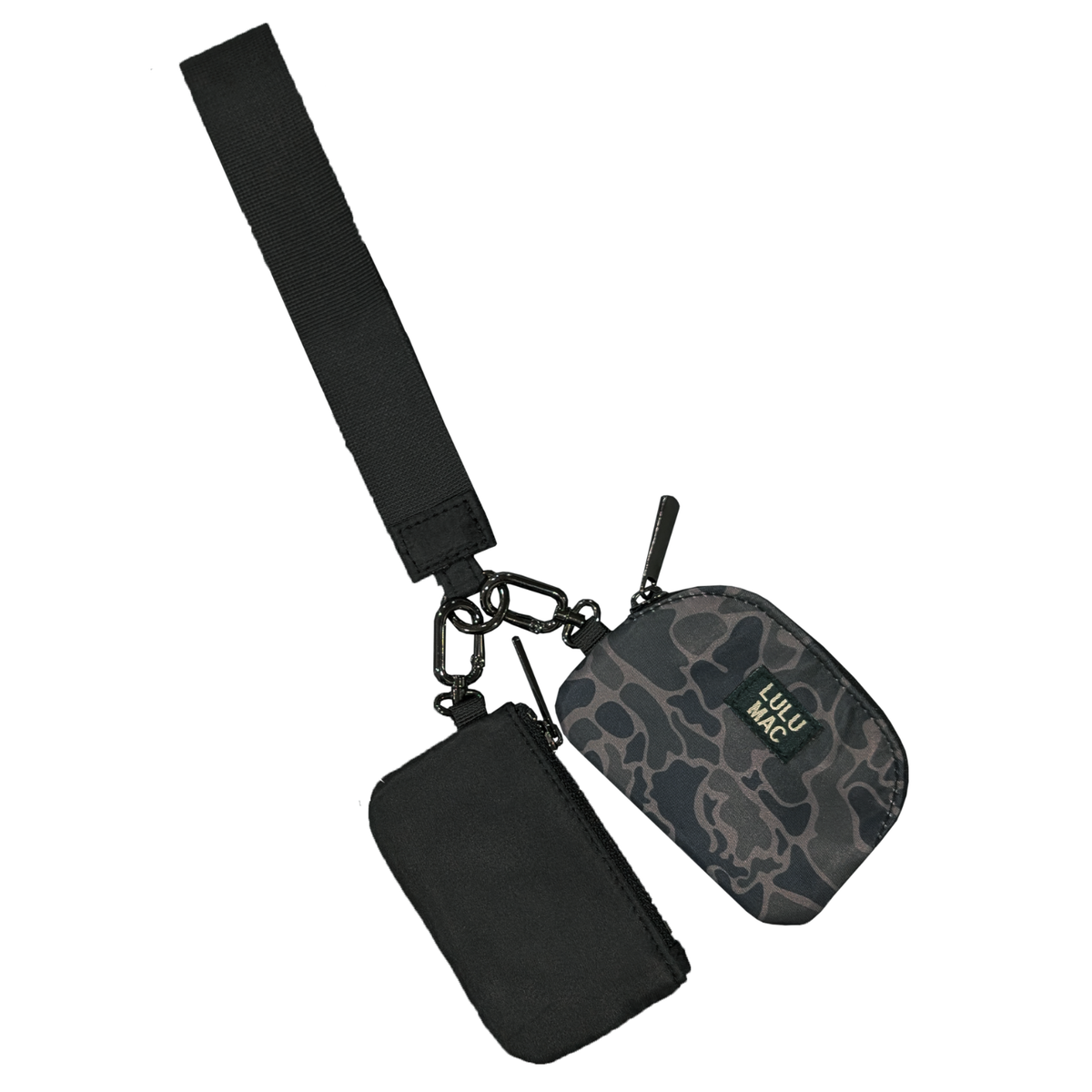 Lulu Mac Double Pouch Wristlets (Camo/Black)