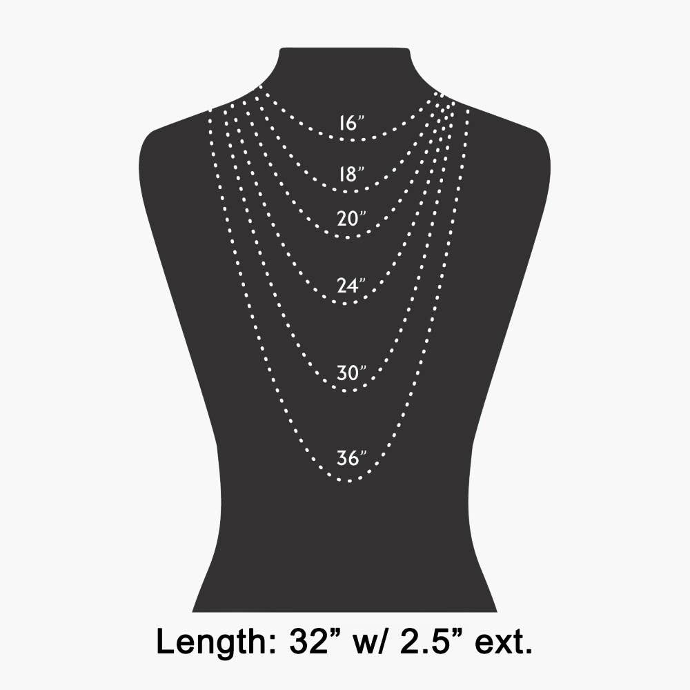 Pearl & Paperclip Long Chain Necklace