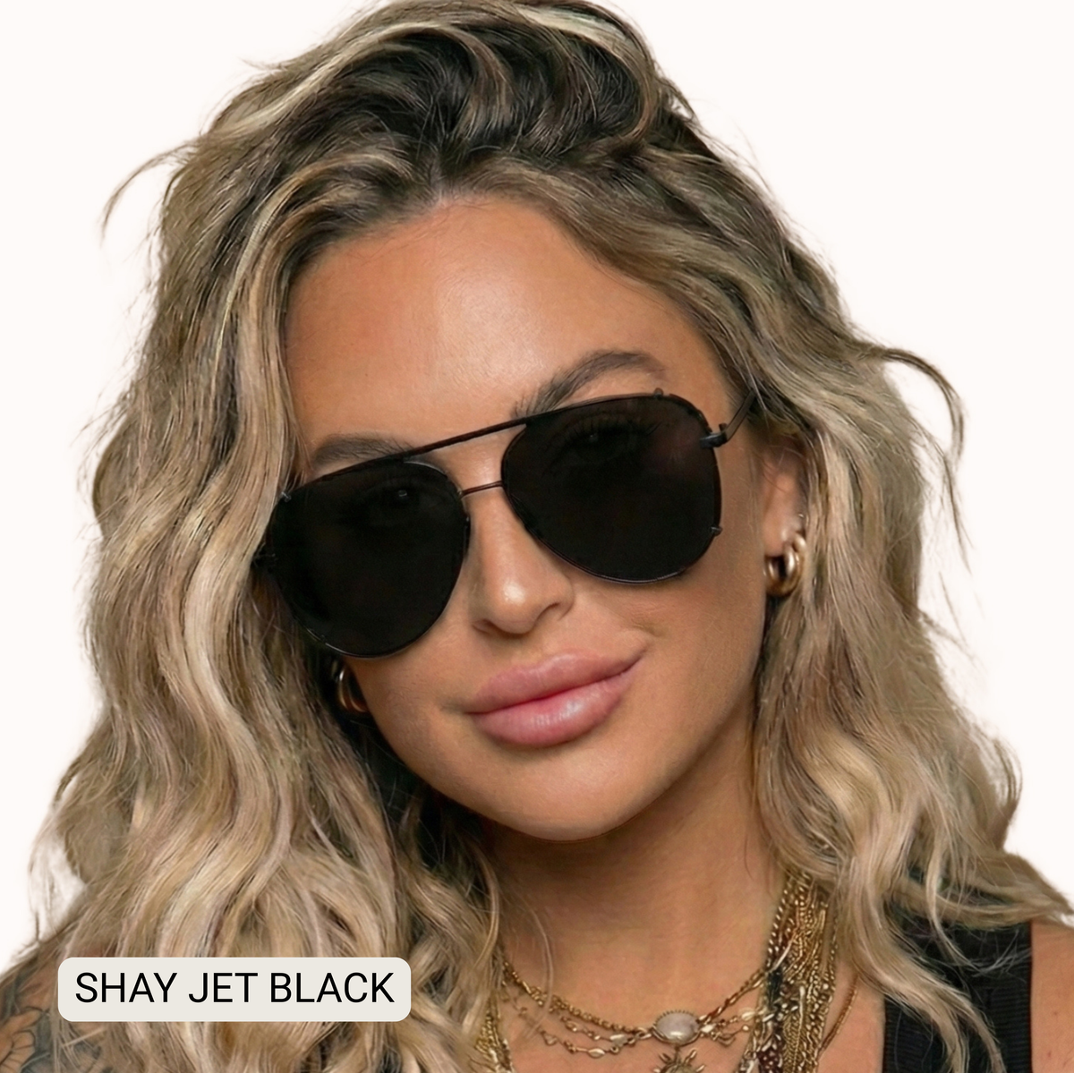 DAX Eyewear - SHAY - Women's Polarized Large Hair Friendly Aviator