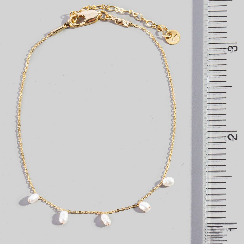 Dainty Chain Pearl Bead Bracelet