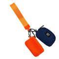 Lulu Mac Double Pouch Wristlets (Orange/Navy)